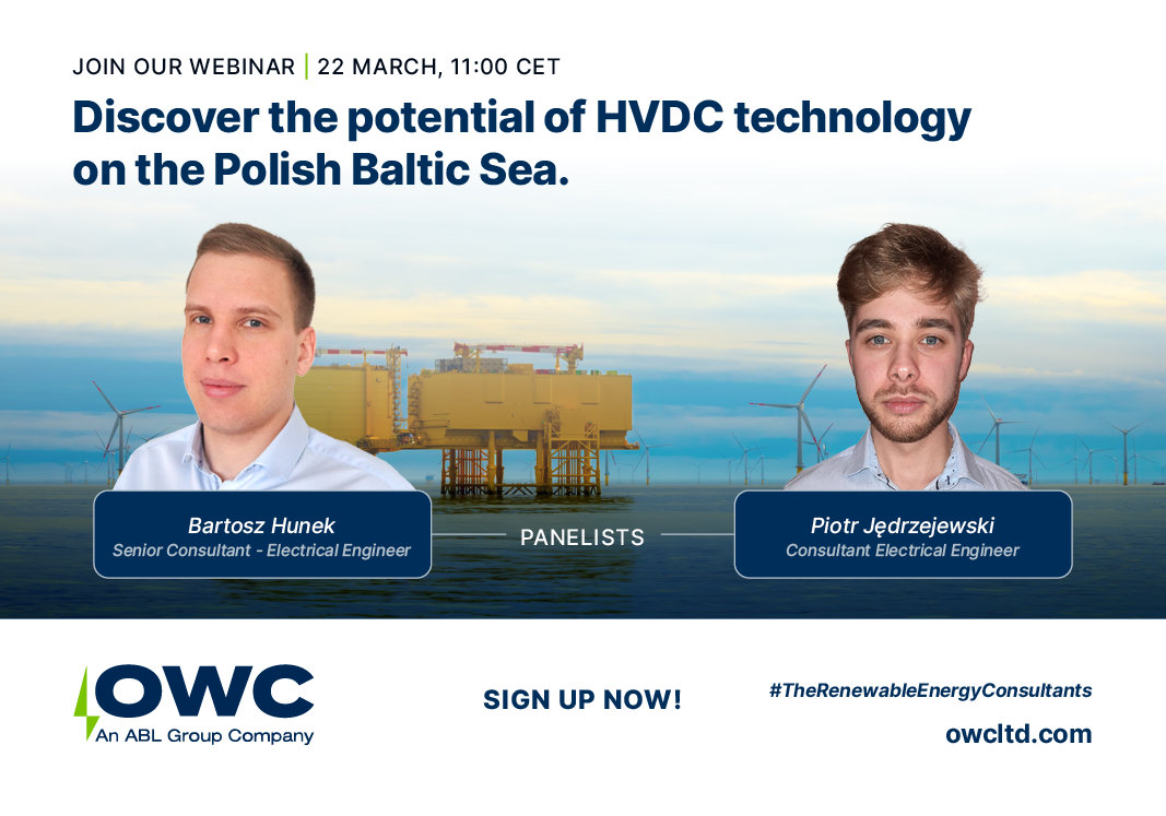 OWC presents a webinar on the potential of HVDC technology on the Polish Baltic Sea