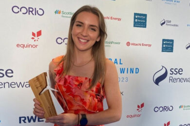 Kirsty Watt wins Aspiring Leader Runner-up at Global Offshore Wind Awards 2023