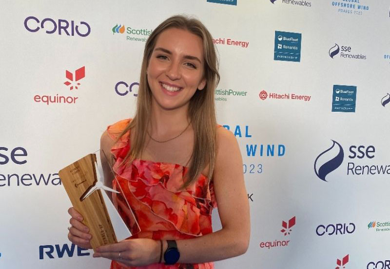 Kirsty Watt wins Aspiring Leader Runner-up at Global Offshore Wind Awards 2023