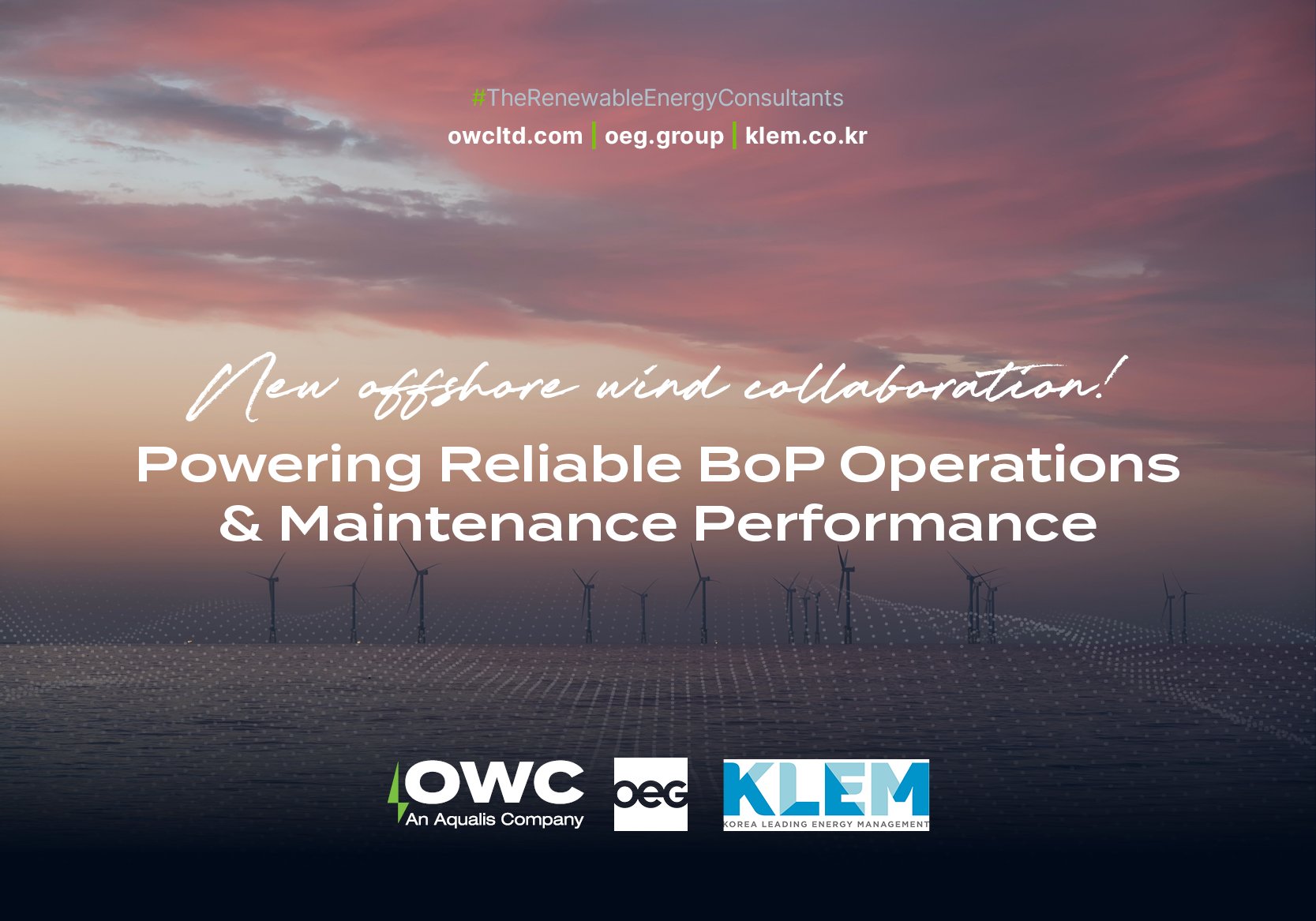 OWC, KLEM, and OEG form BoP alliance for Korean offshore wind
